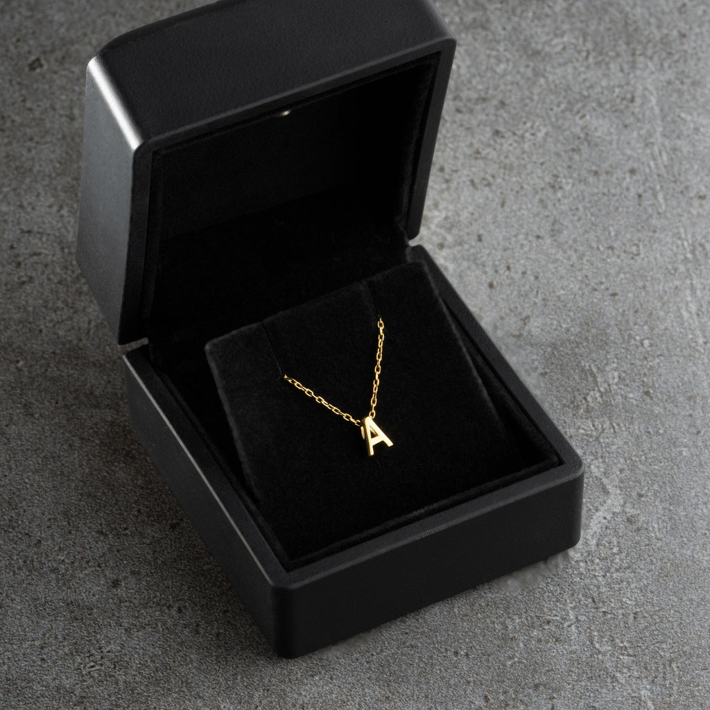 MINIMAL BUCHSTABEN HALSKETTE aus 925 Silber - Eleganter Halskette - AURIME