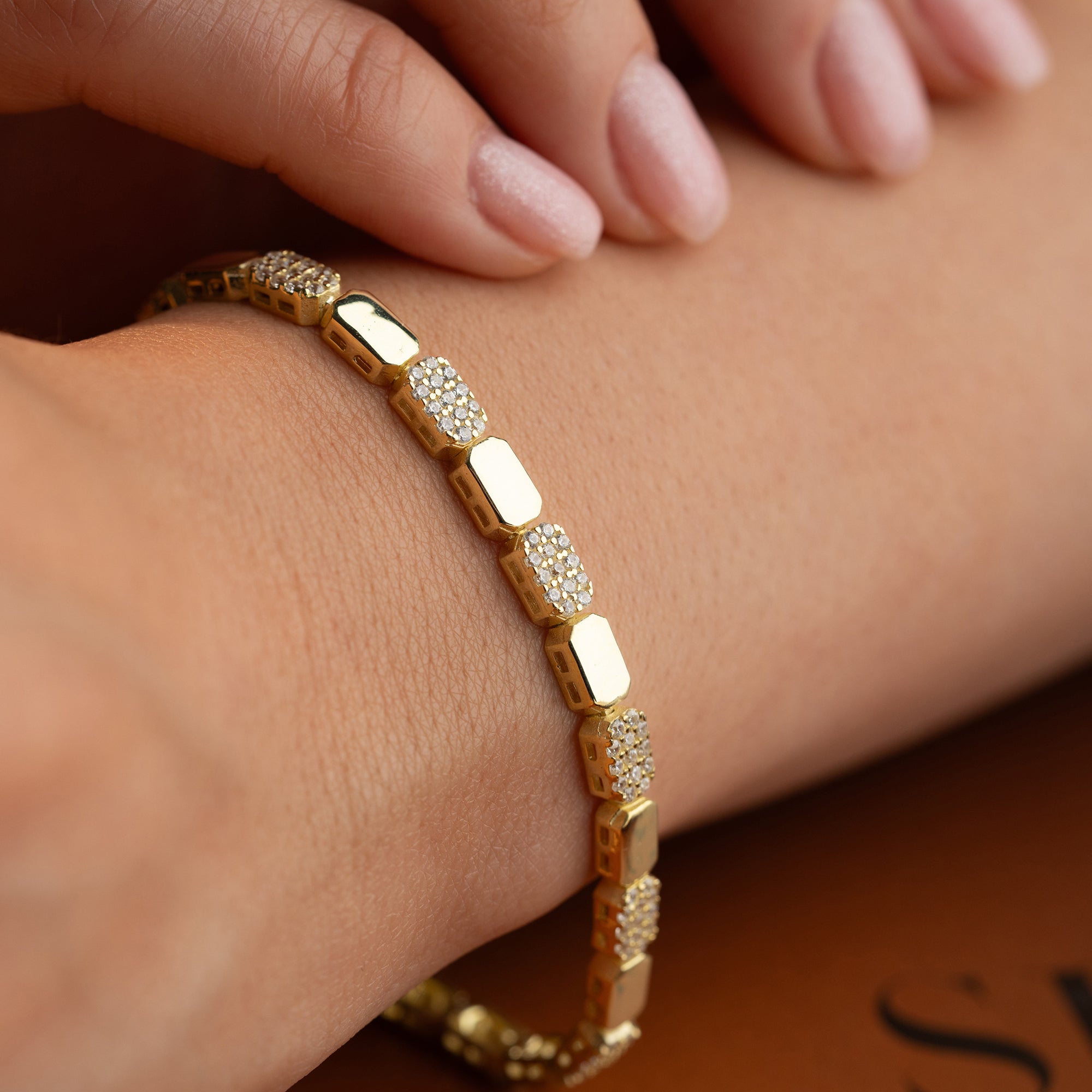 WELLE ARMREIFE | 925 SILBER