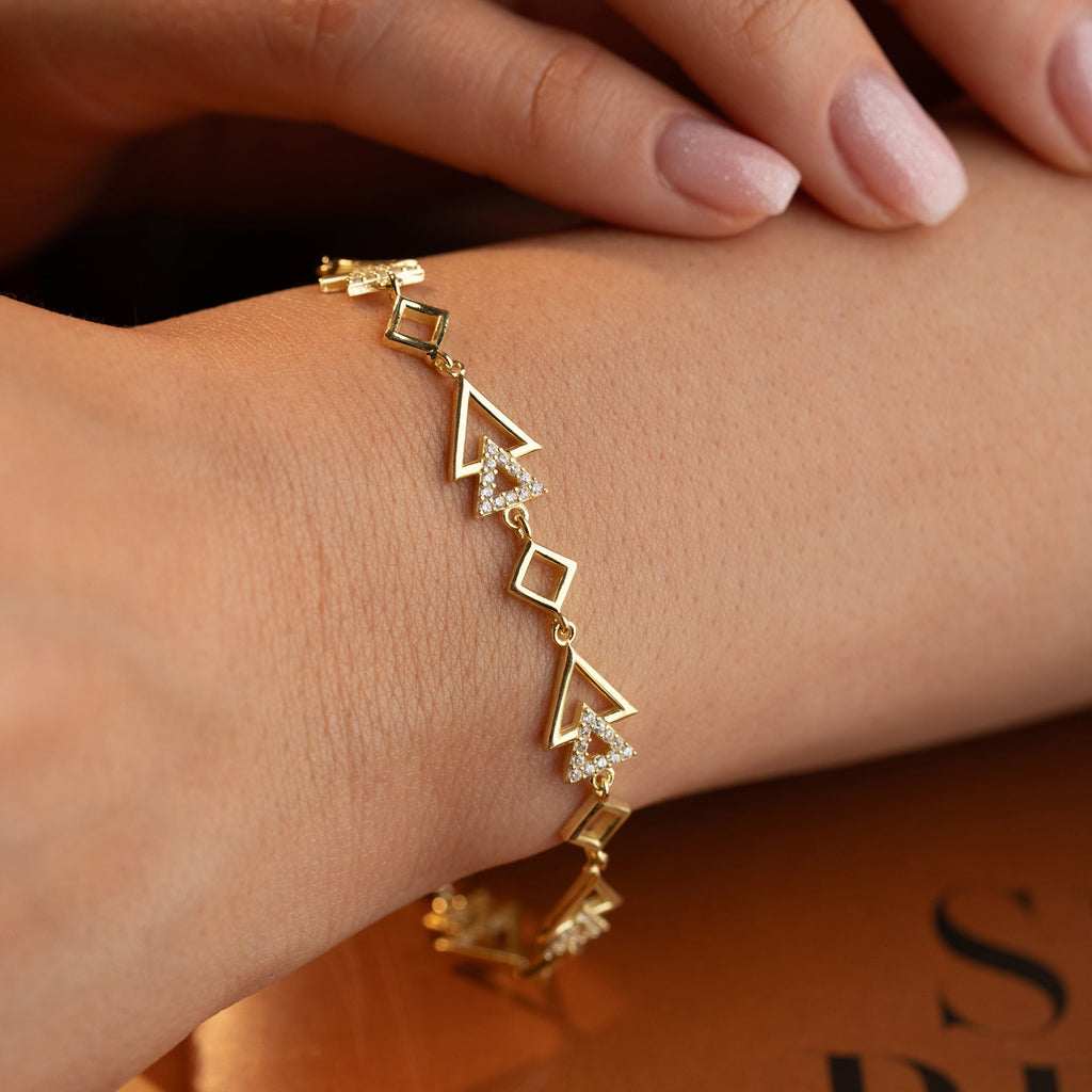 DREIECK ARMREIFE | 925 SILBER