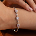 ROSA HERZ ARMREIFE | 925 SILBER