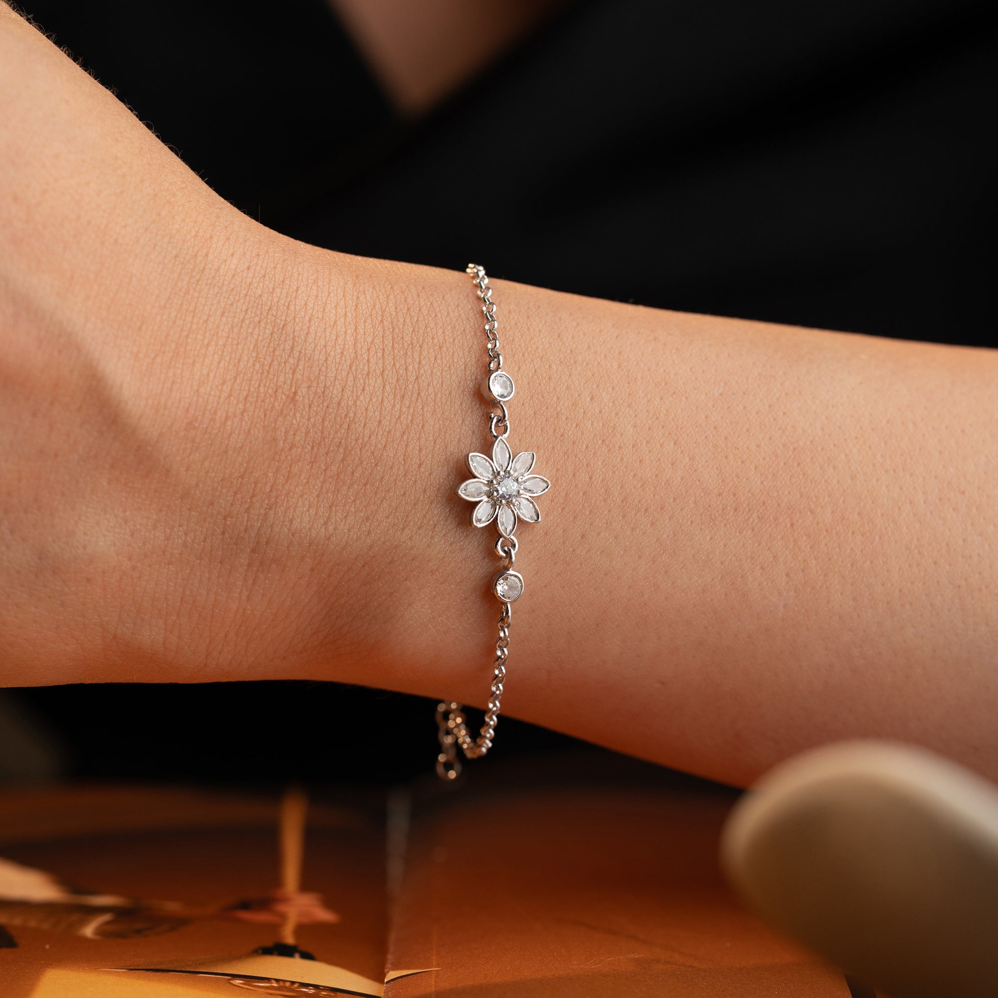 BLUME ARMREIFE | 925 SILBER
