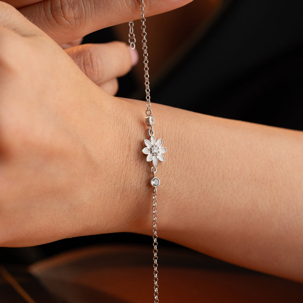 BLUME ARMREIFE | 925 SILBER