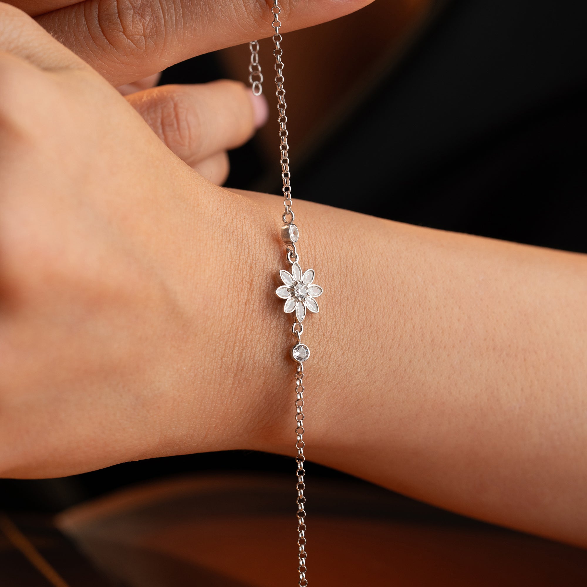 BLUME ARMREIFE | 925 SILBER