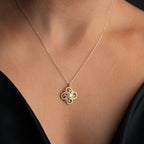 PERLENARMEL MIT BLUMENMOTIV | 925 SILBER