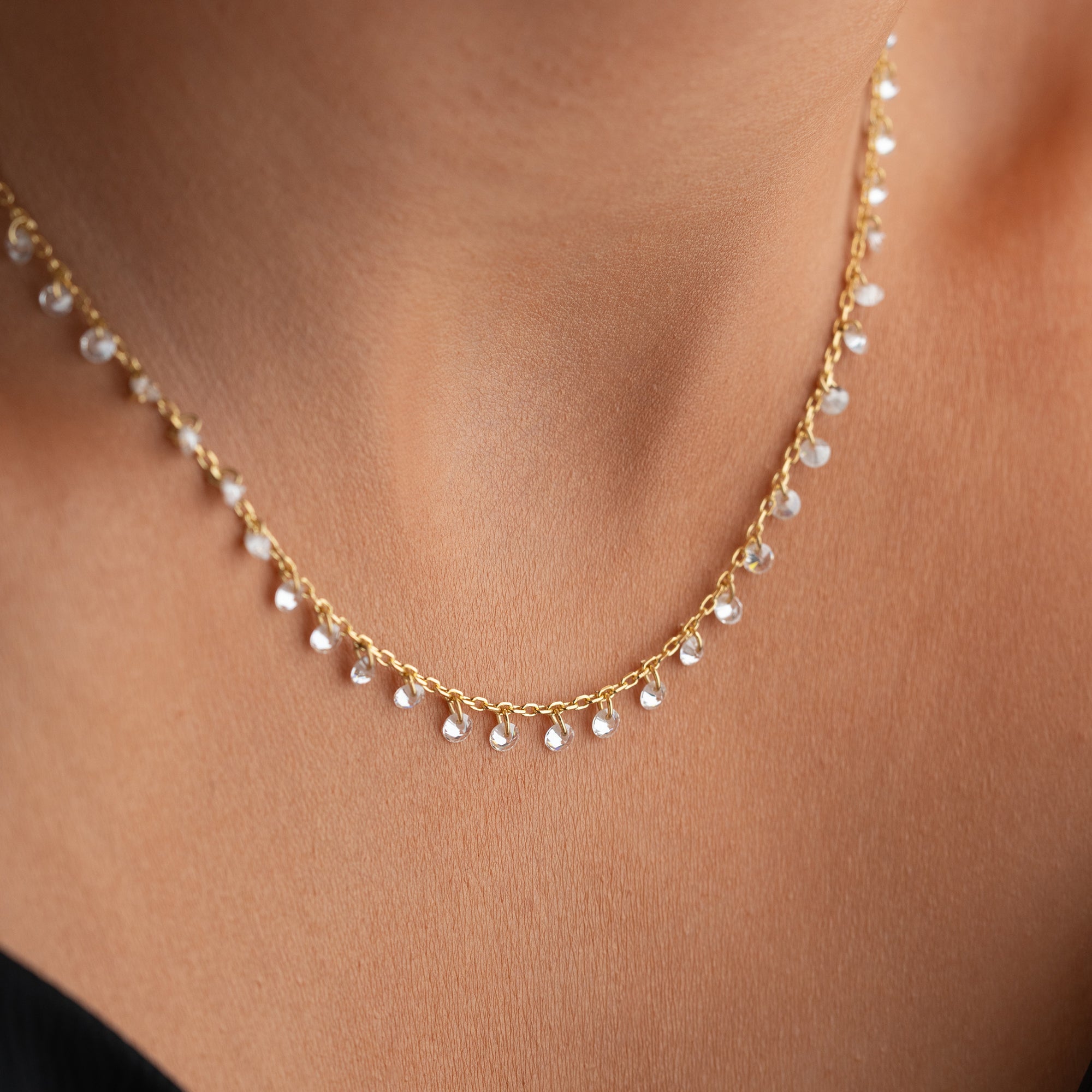 HALSKETTE MIT STEINANHANGER| 925 SILBER