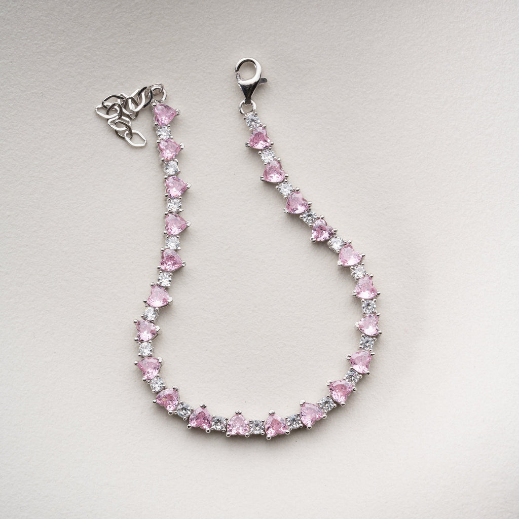 ROSA HERZ ARMKETTE | 925 SILBER