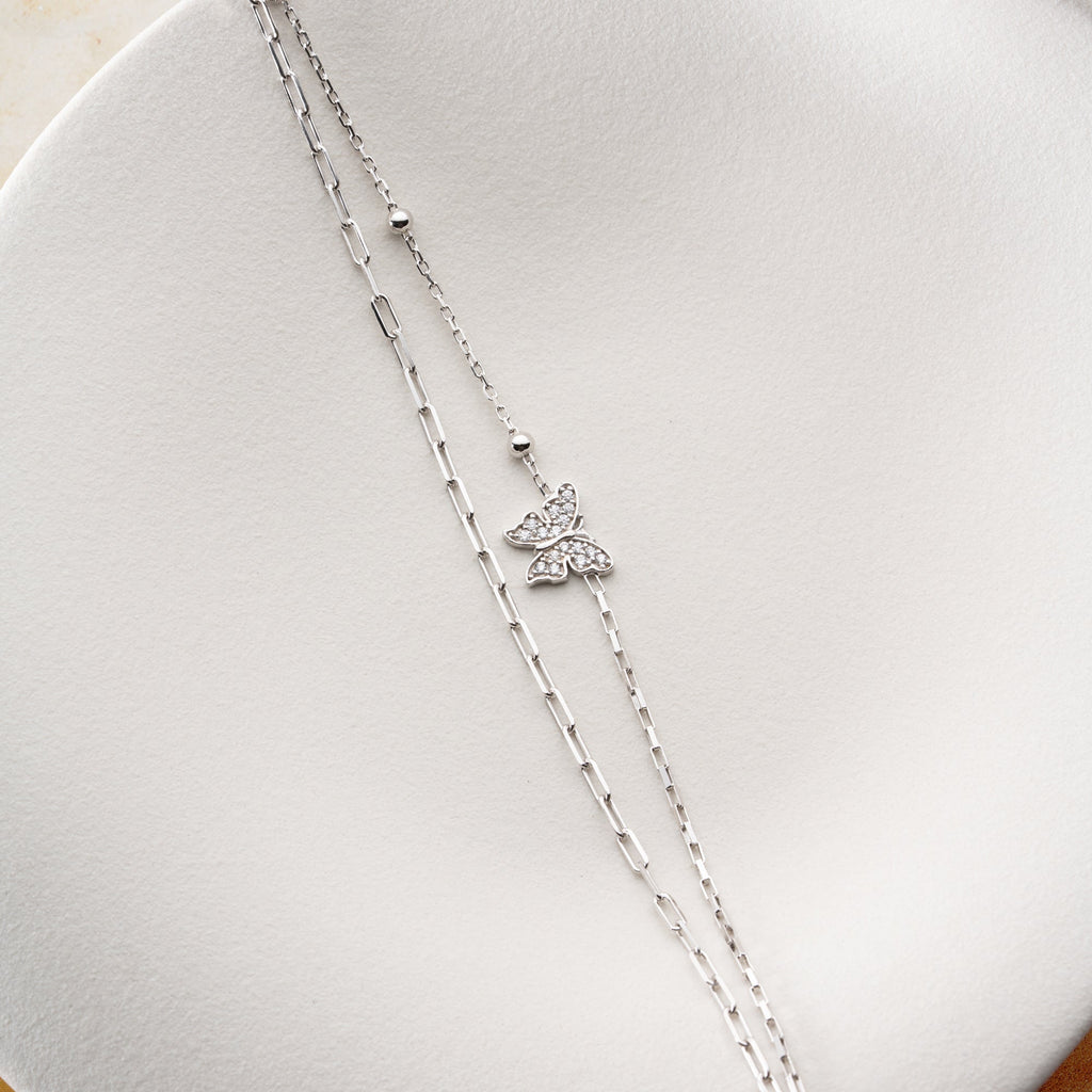 DUO BUTTERFLY ARMKETTE | 925 SILBER
