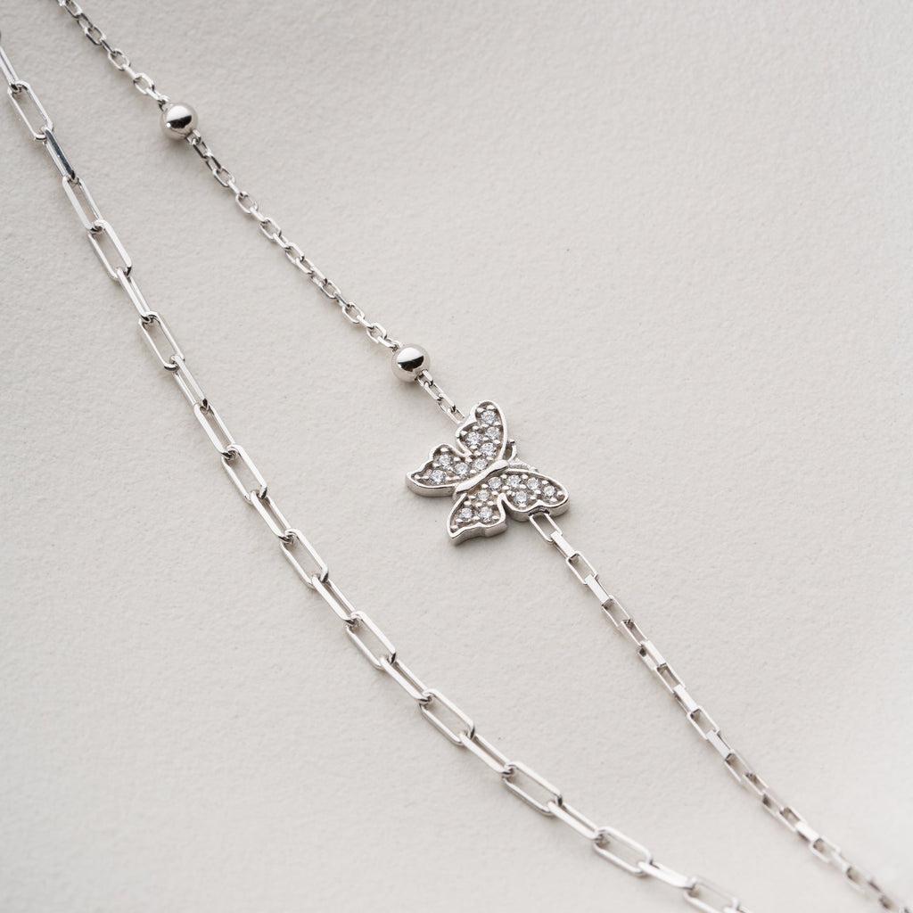 DUO BUTTERFLY ARMKETTE | 925 SILBER