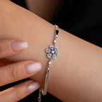 LOTUSBLUME ARMREIFE | 925 SILBER