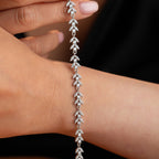 MIT BLUMENMOTIV ARMREIFE | 925 SILBER