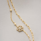 DUO SCHNEEFLOCKE ARMKETTE | 925 SILBER