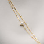 DUO ZIRKONIA HERZ ARMKETTE | 925 SILBER