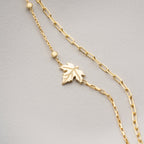 DUO BLATT ARMKETTE | 925 SILBER