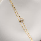 DUO STEINKLEE ARMKETTE | 925 SILBER