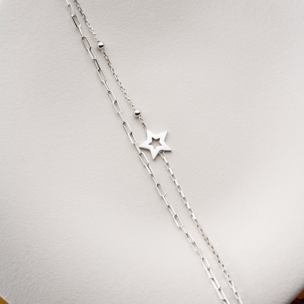 DUO STERN ARMKETTE | 925 SILBER