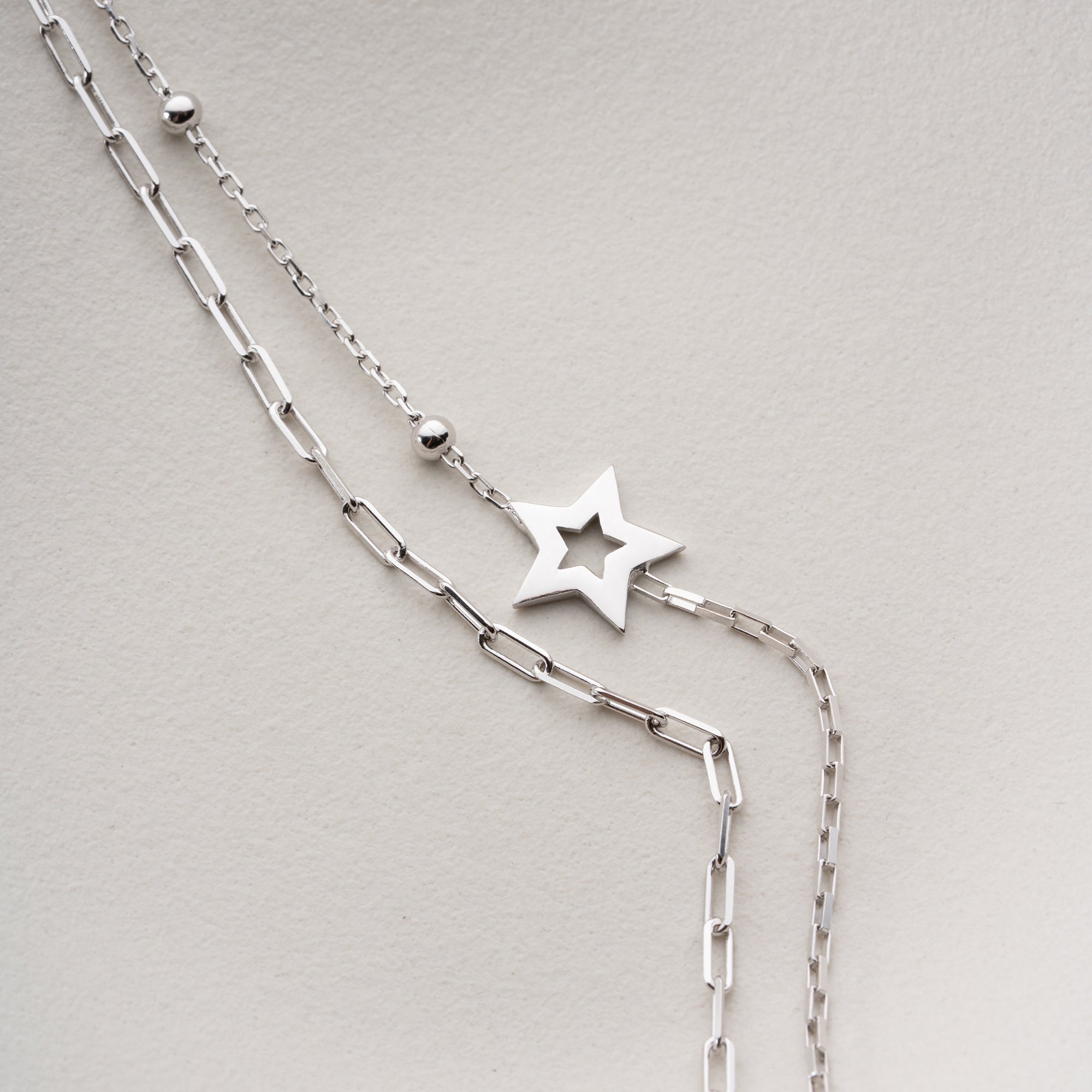 DUO STERN ARMKETTE | 925 SILBER