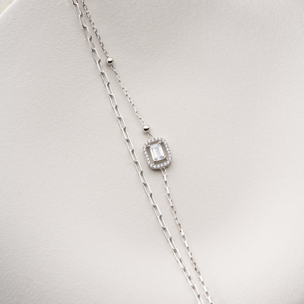 DUO BAGUETTE ARMKETTE | 925 SILBER