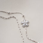 DUO BLUME ARMKETTE | 925 SILBER