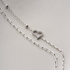 DUO HERZ ARMKETTE II | 925 SILBER