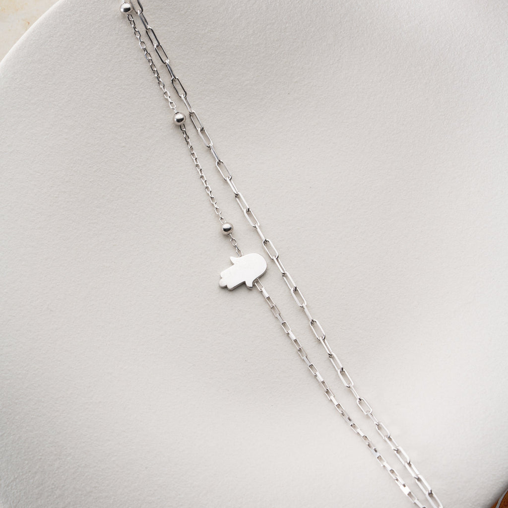 DUO FATIMAS HAND ARMKETTE | 925 SILBER
