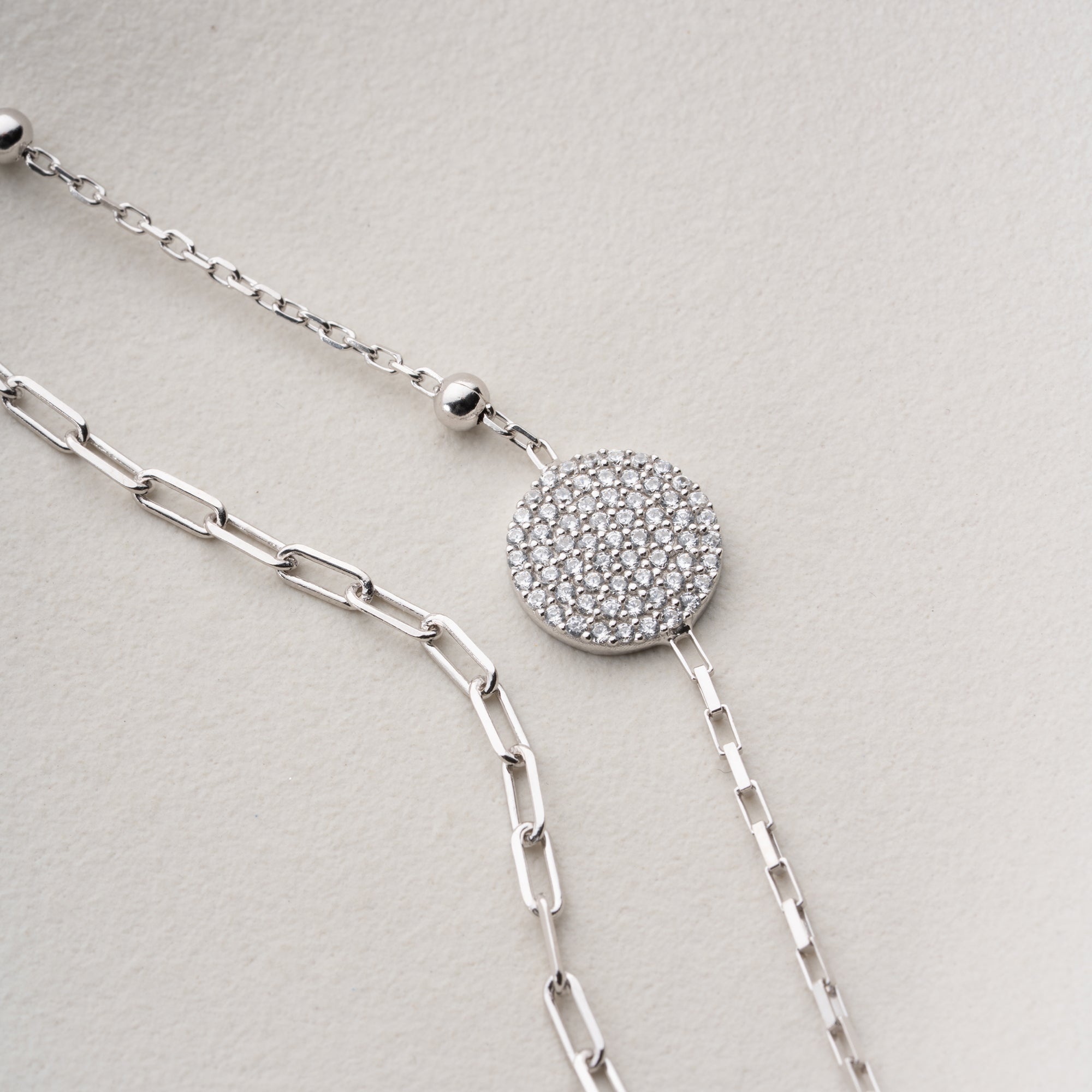 DOPPELTER ZİRKONSTEİN ARMKETTE | 925 SILBER