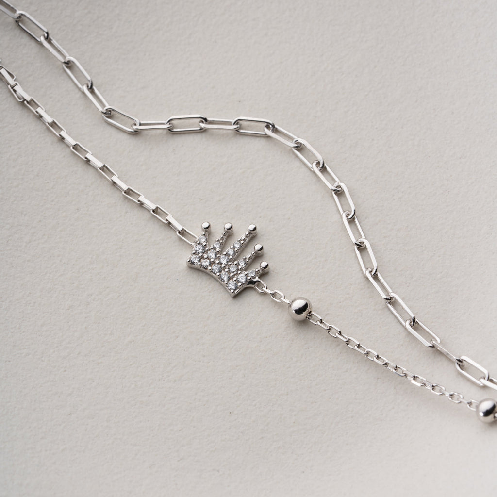 DUO KRONE ARMKETTE | 925 SILBER