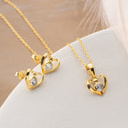 HERZ MIT STEINEN SET | 925 SILBER