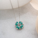 MAGNETISCHE BLUME HALSKETTE II | 925 SILBER