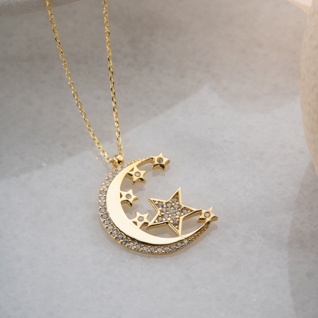 MOON STERN HALSKETTE | 925 SILBER