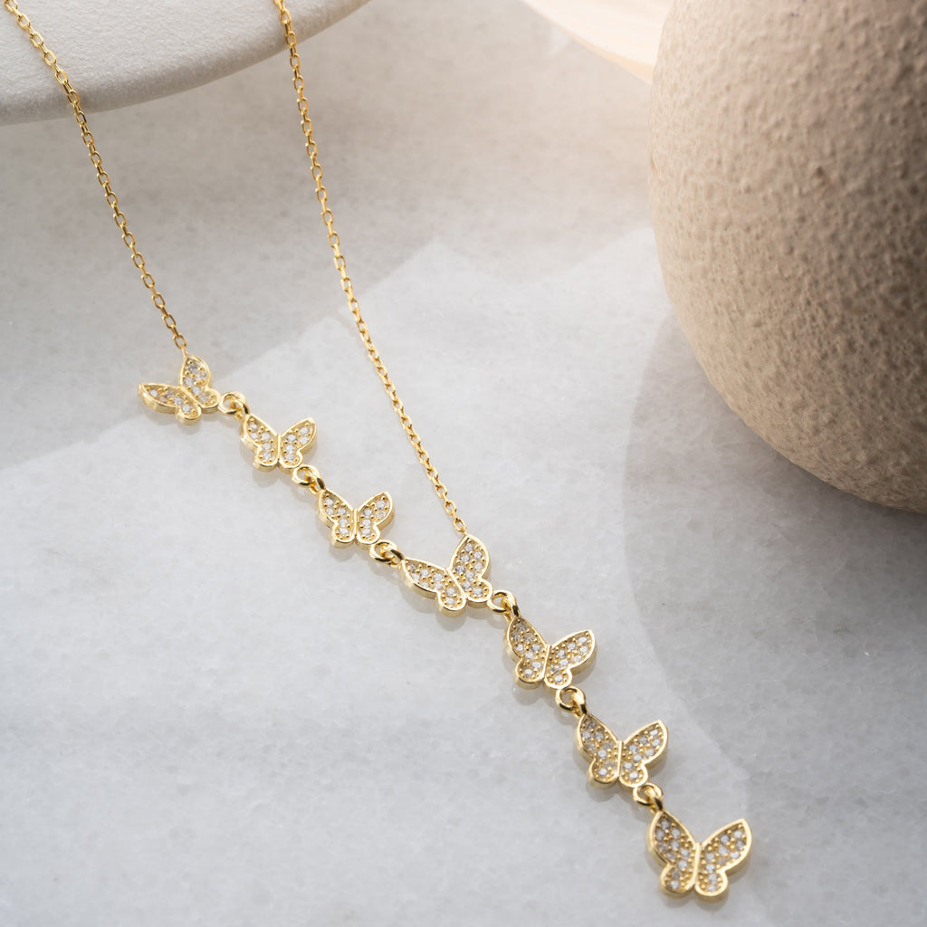 BUTTERFLY LINE HALSKETTE | 925 SILBER