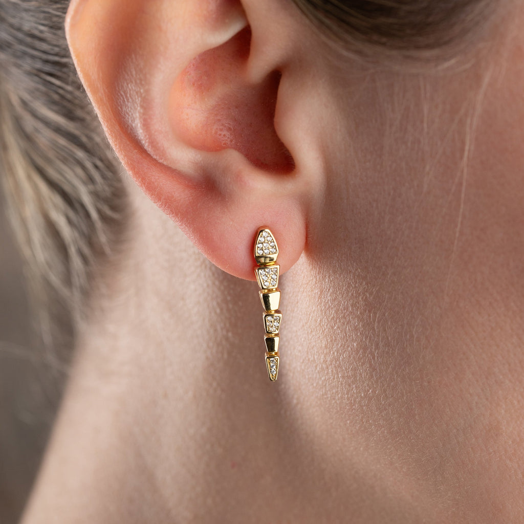 SNAKE OHRRINGE aus 925 Silber - Eleganter Ohrringe - AURIME