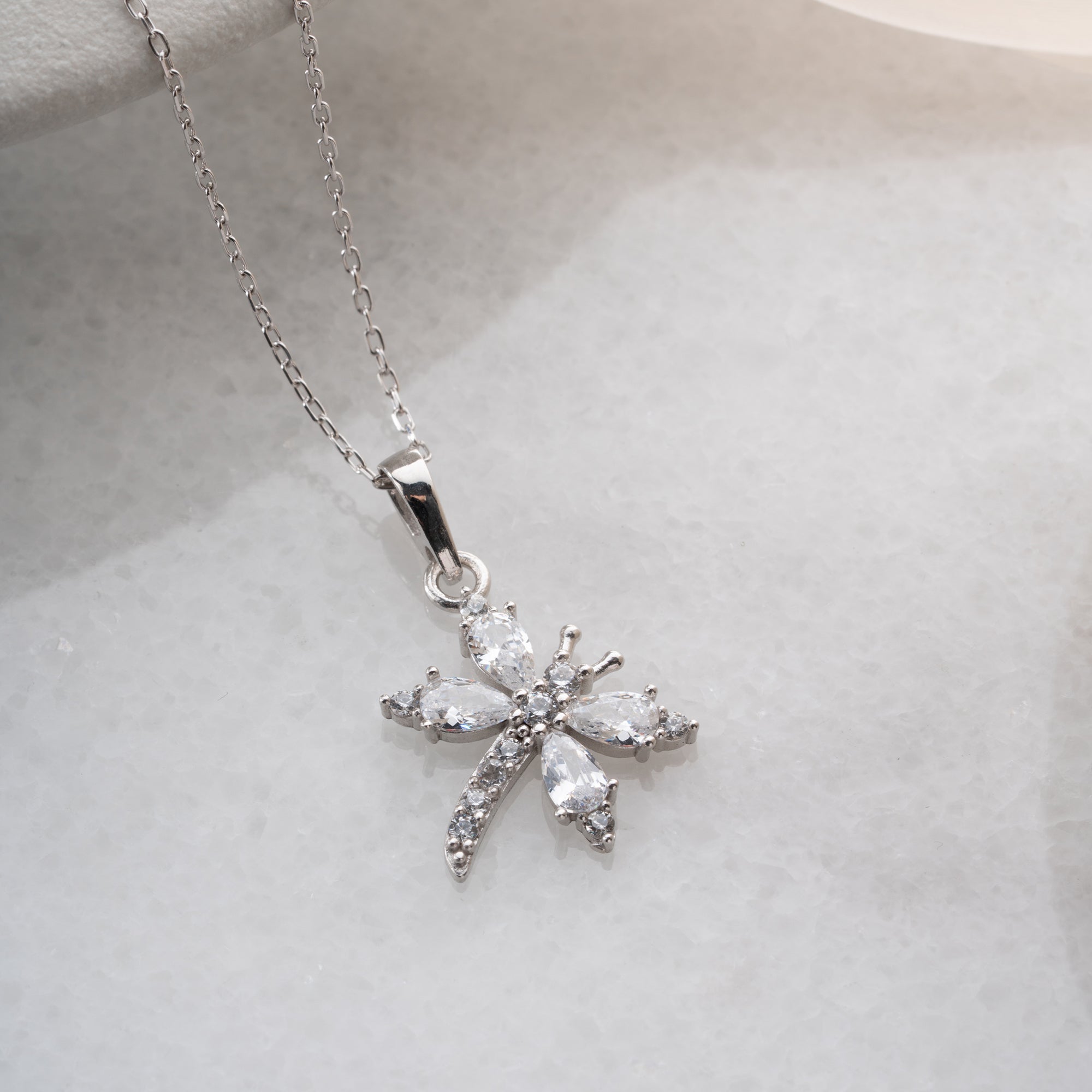BAGUETTE LIBELLE HALSKETTE | 925 SILBER