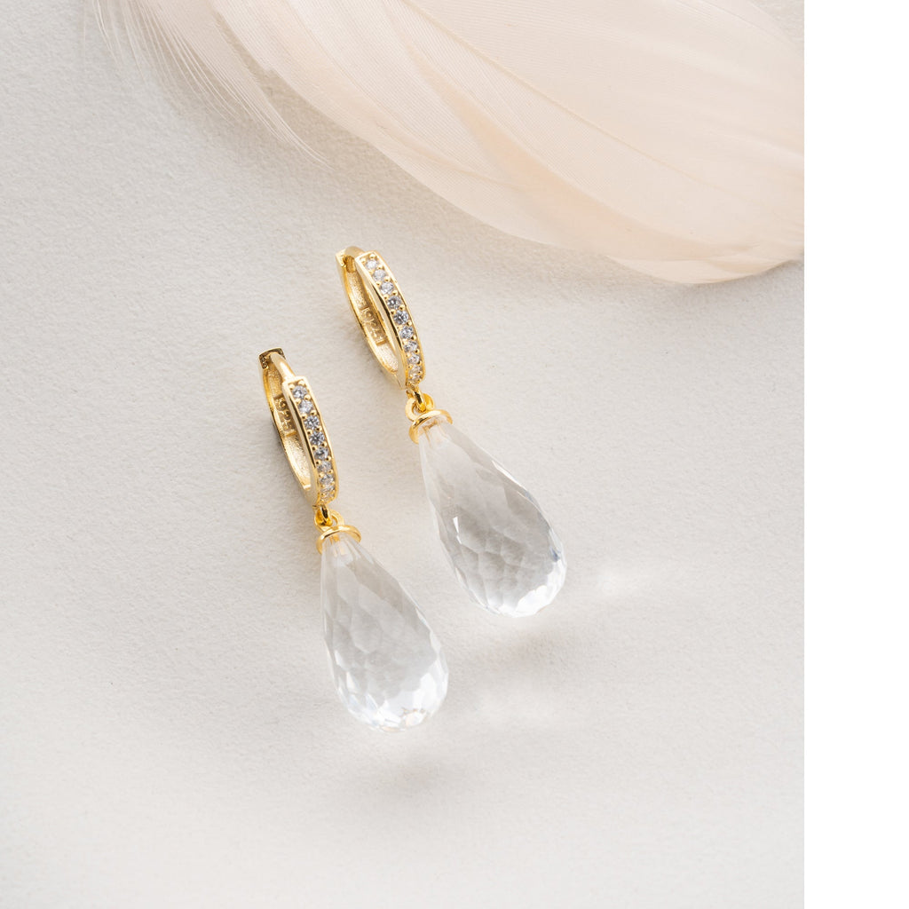 KRISTALL OHRRINGE | 925 SILBER