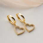 LEERES HERZ OHRRINGE | 925 SILBER