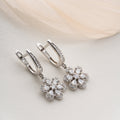 STEINBLUME OHRRINGE | 925 SILBER