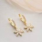 KRİSTALLBLUME  OHRRINGE | 925 SILBER
