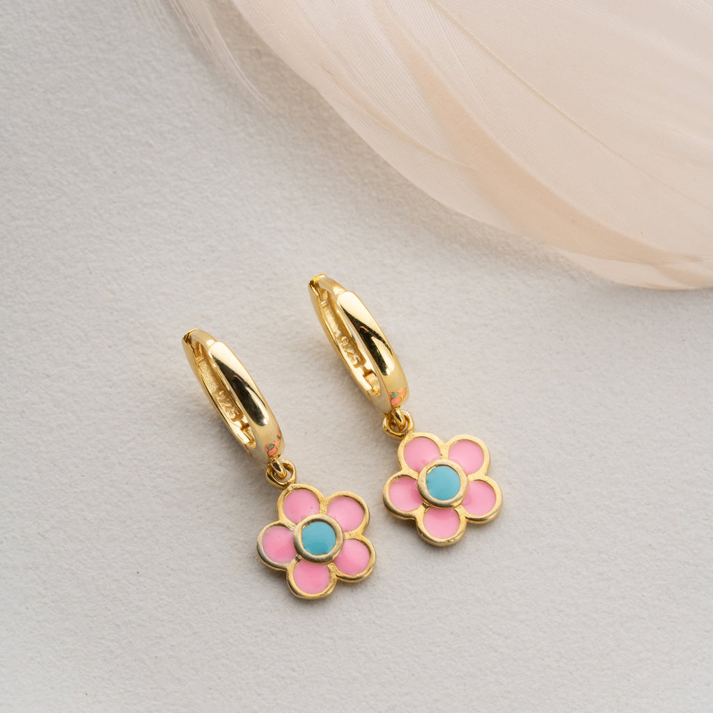 BUNTE GÄNSEBLÜMCHEN OHRRINGE | 925 SILBER
