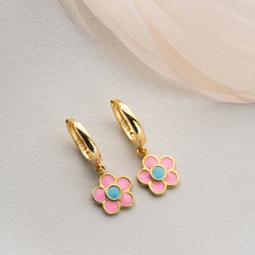 BUNTE GÄNSEBLÜMCHEN OHRRINGE | 925 SILBER