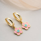 BUNTE GÄNSEBLÜMCHEN OHRRINGE | 925 SILBER