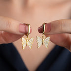 BUTTERFLY OHRRINGE aus 925 Silber - Eleganter Ohrringe - AURIME