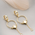 GOLDENER STERN  OHRRINGE | 925 SILBER