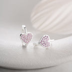 ROSA HERZ OHRRINGE | 925 SILBER