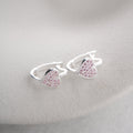 ROSA HERZ OHRRINGE | 925 SILBER