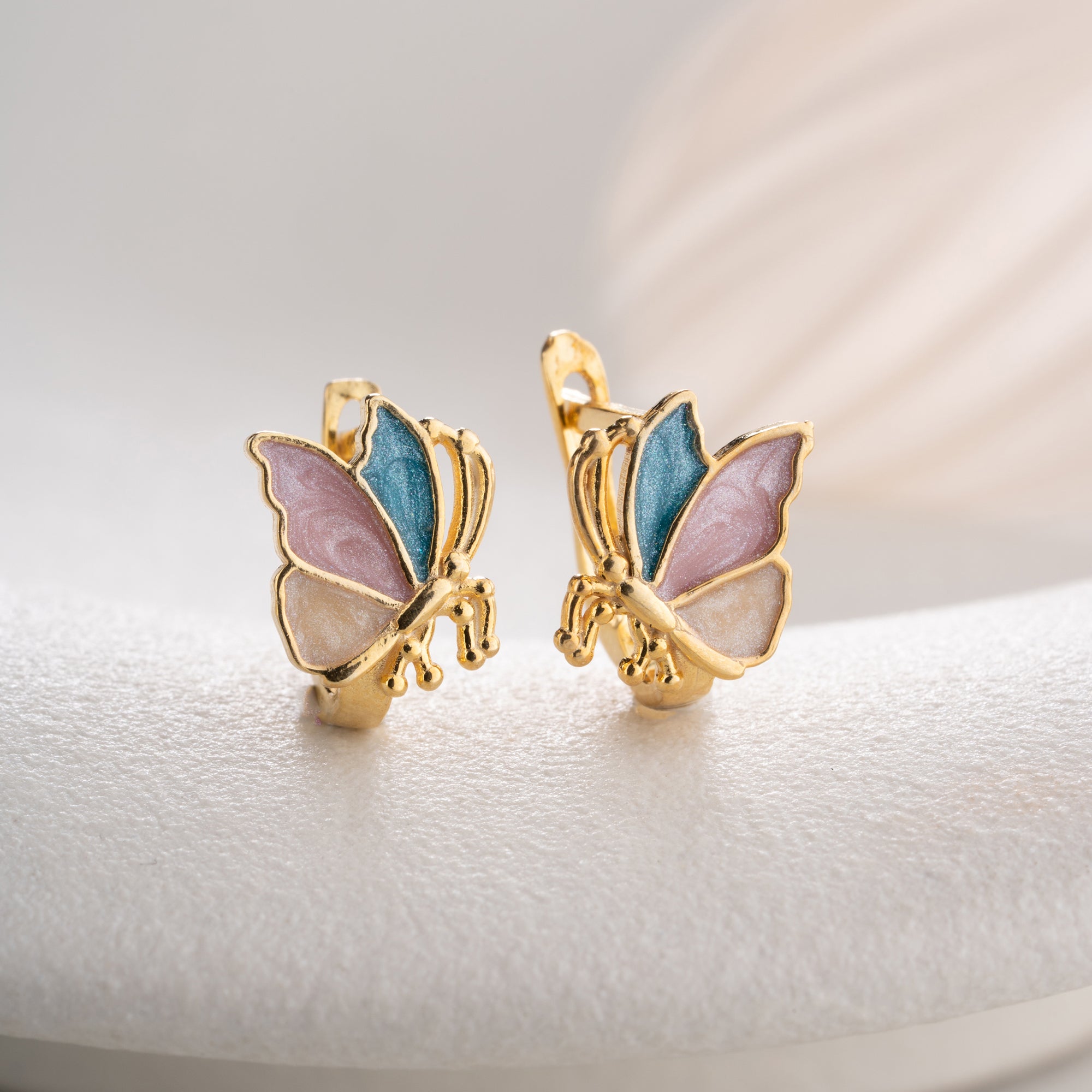 EMAİLLE SCHMETTERLING  OHRRINGE | 925 SILBER