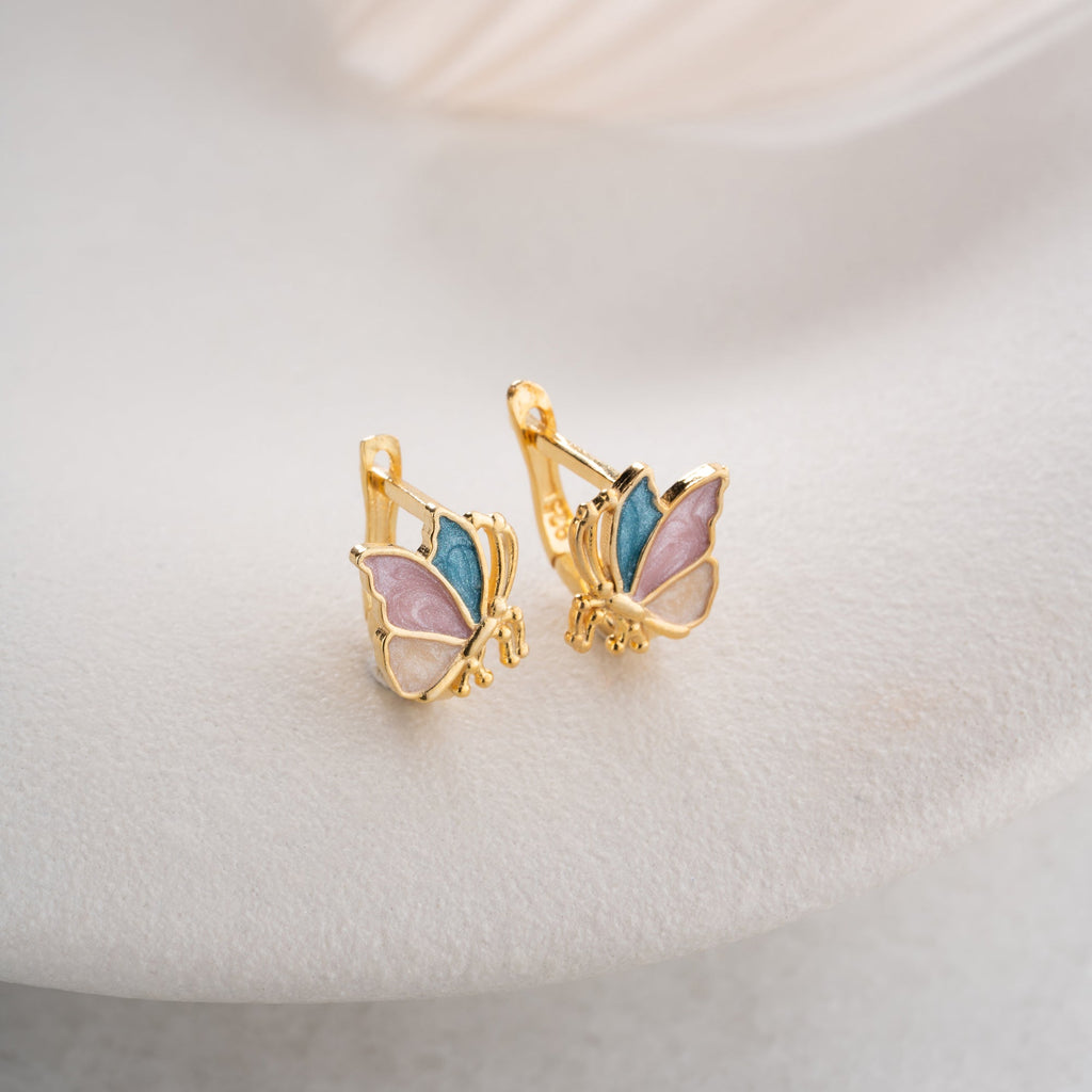 EMAİLLE SCHMETTERLING  OHRRINGE | 925 SILBER
