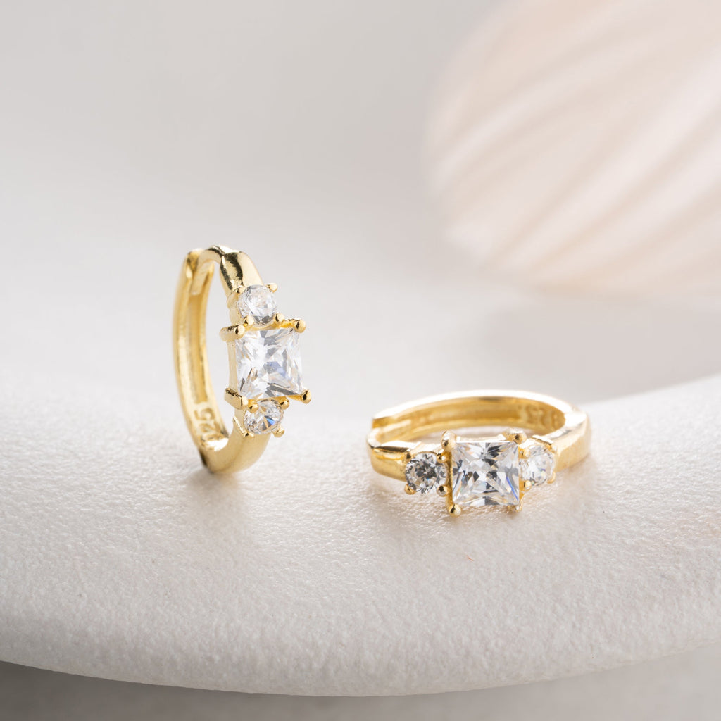 SOLITARRING  OHRRINGE | 925 SILBER