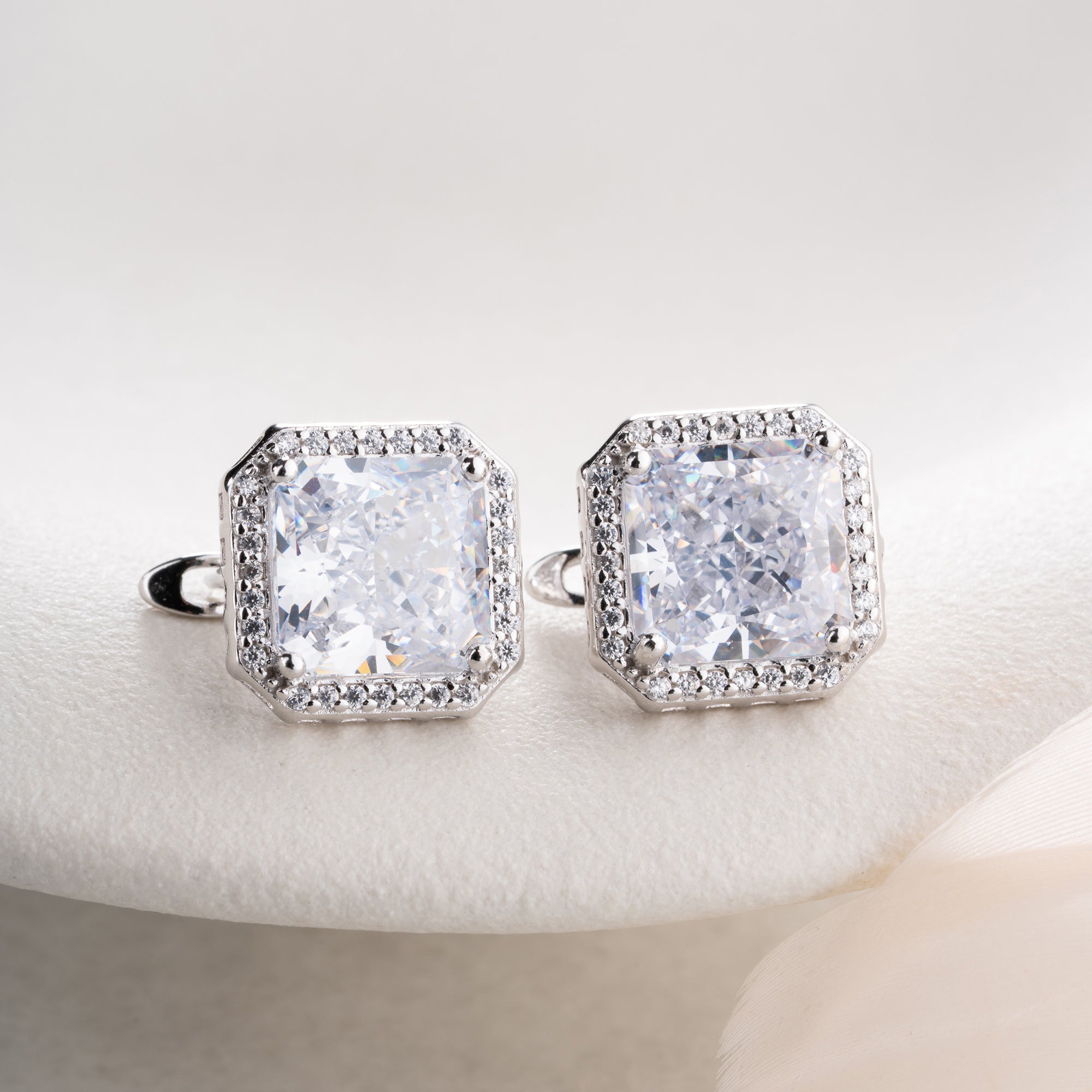 QUADRAT OHRRINGE | 925 SILBER