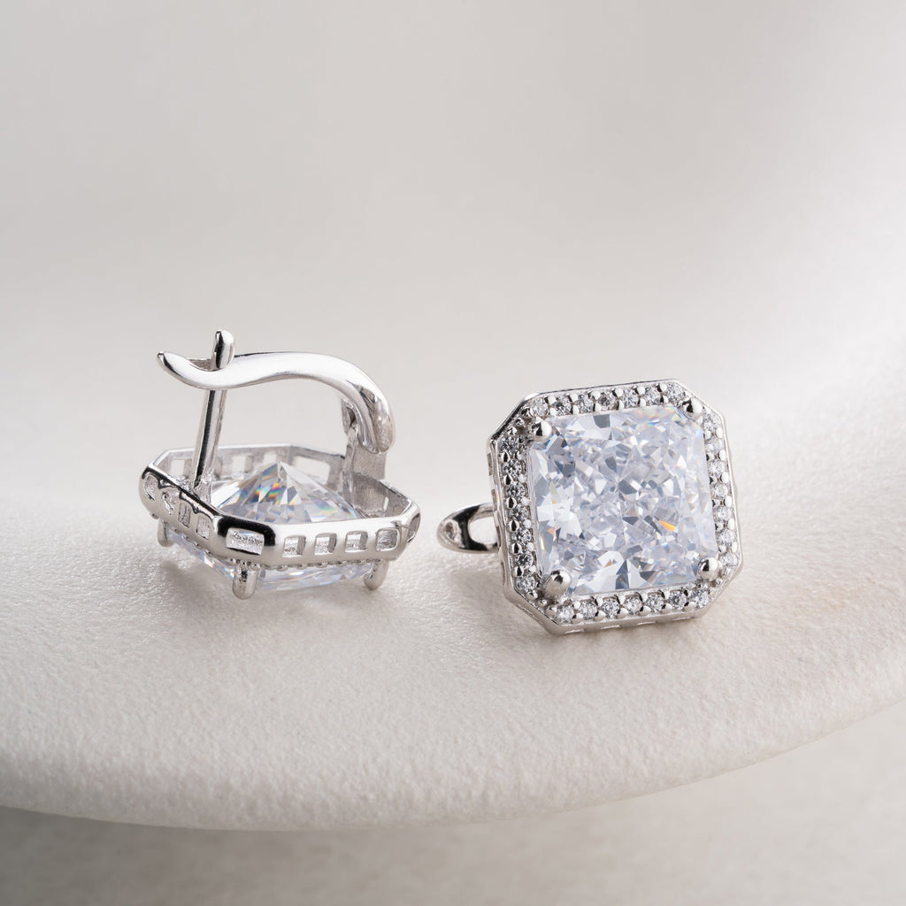 QUADRAT OHRRINGE | 925 SILBER
