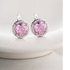 ROSASTEIN  OHRRINGE | 925 SILBER