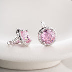 ROSASTEIN  OHRRINGE | 925 SILBER